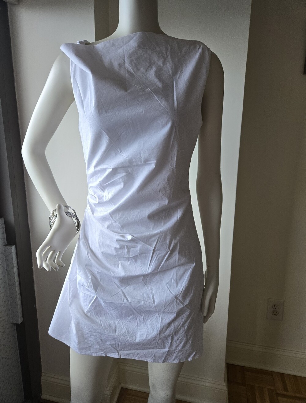Brand New With Tags Staud White Claire Mini Dress
